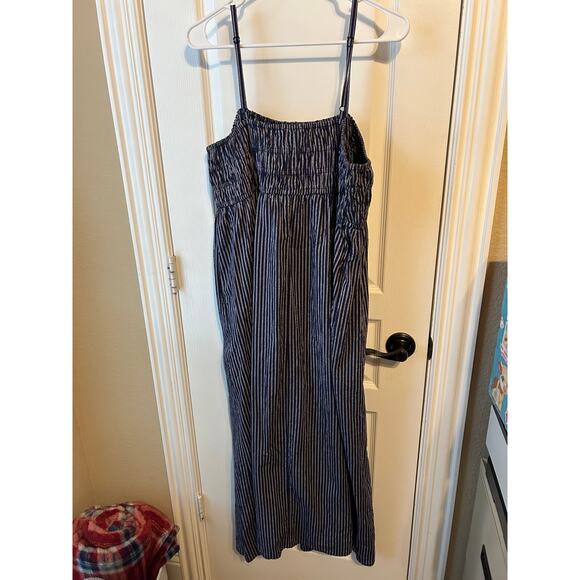 Navy and Blue Striped A New Day XL Maxi Sleeveless Dress - Picture 2 of 5